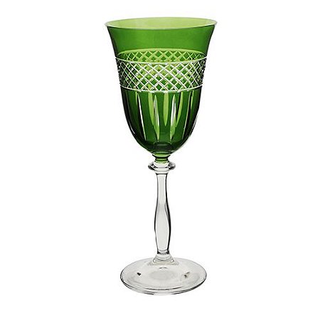 TACA VINHO TINTO ANGELA LAPIDADA CRISTAL ECOLOGIC 250ML 21CM
