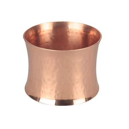 JG 6 ANEIS GUARDANAPOS MARTELADO ACO INOX 6X6CM COBRE
