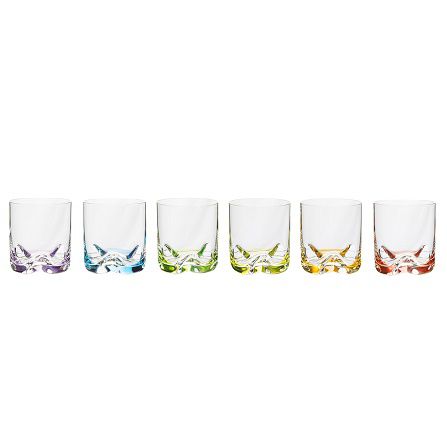 JG 6 COPOS BAIXOS TRIO EM CRISTAL ECOLOGICO 300ML 9CM
