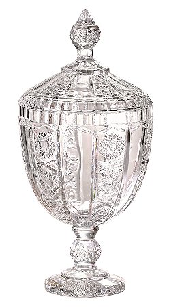 BOMBONIERE VERSAILLES EM CRISTAL ECOLOGICO COM PE 15X32CM