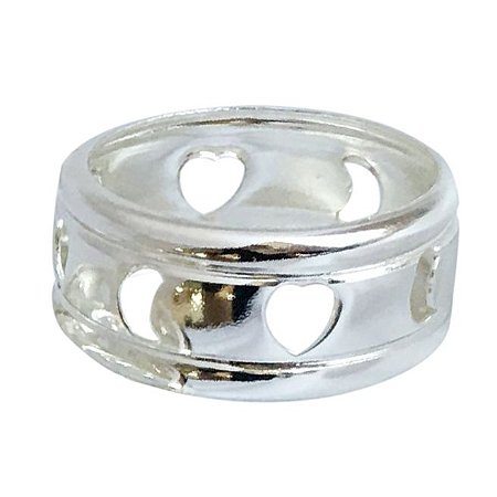 JOGO DE 6 ANEIS PARA GUARDANAPO 4X4X1.6CM PRATEADOS