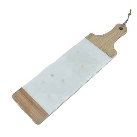 TABUA PARA CORTES EM BAMBU COM MARMORE L50XP12,5CM