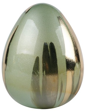ENFEITE OVO MODERN EM VIDRO D11XA15CM