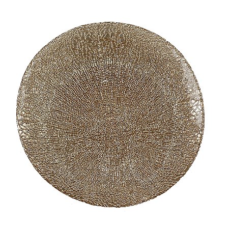 SOUSPLAT DEEP SEA EM VIDRO D32CM COR OURO