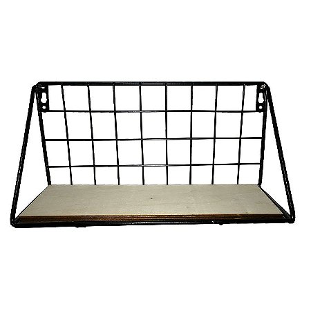 ESTANTE GARDEN EM FERRO E MADEIRA L30XP11,5XA14,5CM