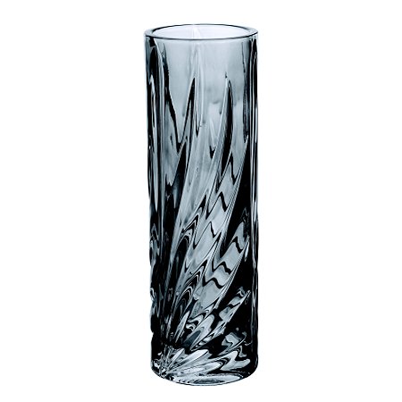 VASO SOLITARIO EM CRISTAL ECOLOGICO D6,5XA20,5CM COR FUME