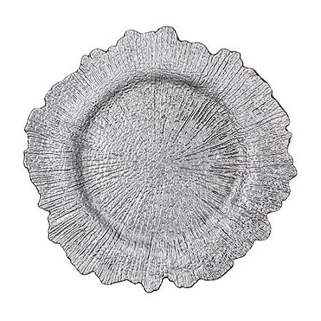 SOUSPLAT RAMOS EM PLASTICO D36CM COR PRATA
