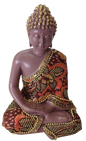 ESTATUA DECORATIVA BUDA EM RESINA 7X5X11.5CM LOTUS