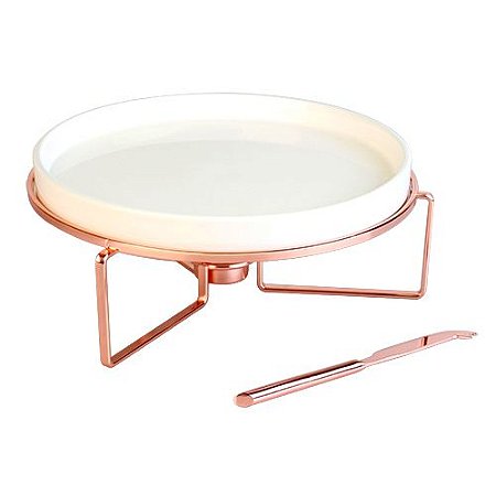 RECHAUD QUEIJO BRIE FACA CERAMICA D29XA11,8CM COR ROSE