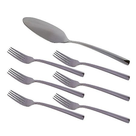 JG DE 7 PECAS RAVEL EM ACO INOX PARA SOBREMESA CAIXA BLACK