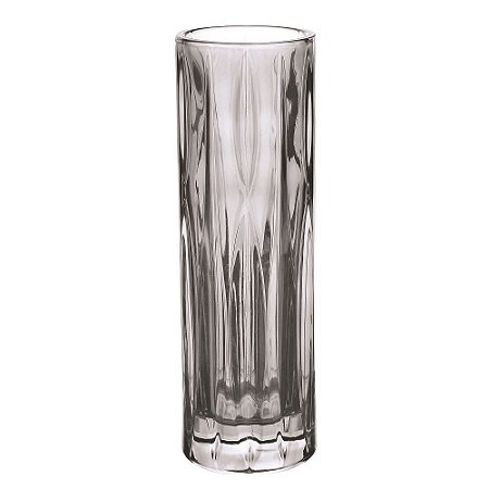 VASO SOLITARIO EM CRISTAL ECOLOGICO D6,5XA20,8CM COR FUME