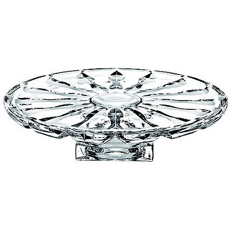 PRATO PARA BOLO OCEAN COM PE EM CRISTAL D32,5XA9CM