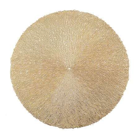 LUGAR AMERICANO EM PLASTICO D38CM COR DOURADO