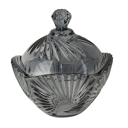 POTICHE LIRICA CRISTAL ECOLOGICO D11,5XA12CM COR AZUL ESCURO