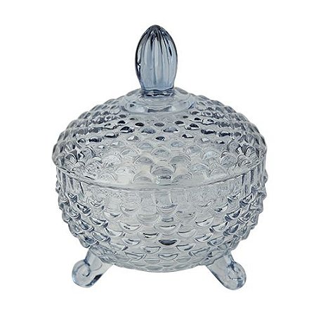 POTICHE DECORATIVO CONCHIGLIA CRISTAL ECOLOGIC 10X12X10 AZUL