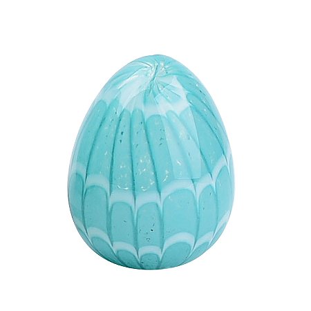 ENFEITE GEO EM VIDRO D7,5XA9,5CM COR VERDE ESMERALDA