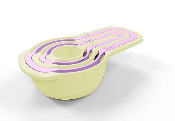 JOGO DE 5 COLHERES MEDIDORAS EM PLASTICO