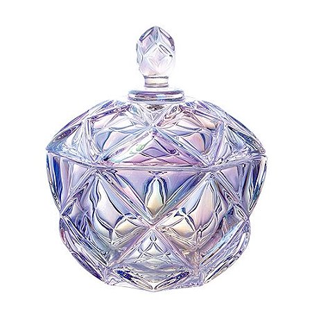 POTICHE BRUXELAS EM CRISTAL D11XA12,5CM COR FURTA COR