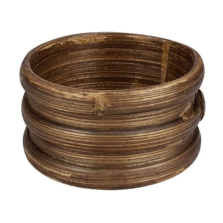 JG DE 4 ANEIS PARA GUARDANAPO LEAF EM RATTAN 5X2.5CM