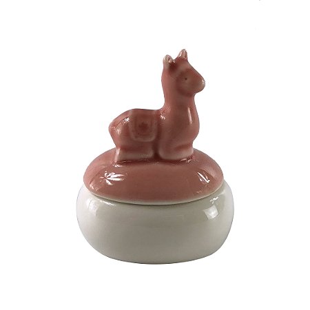 ADORNO CAIXA LLAMA EM PORCELANA L6XP5XA8CM