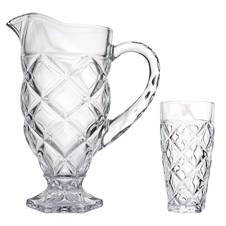 JG REFRESCO BRUXELAS 7 PECAS CRISTAL ECOLOGICO 1L+6X300ML