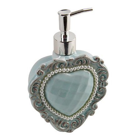 PORTA SABONETE GABINETTO CERAMICA 12X6X19 400ML AZUL