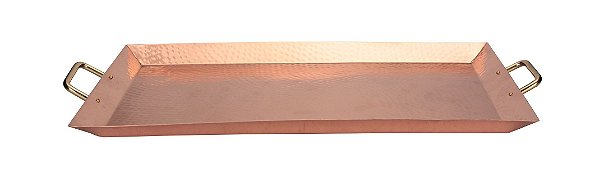 BANDEJA MARTELADO EM ACO INOX L44XP26XA2CM COR COBRE