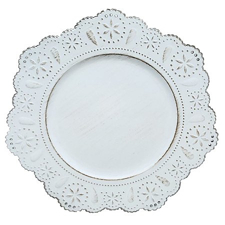 SOUSPLAT FLORESTA EM PLASTICO D33CM COR OFF WHITE