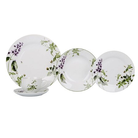 APARELHO JANTAR 30 PECAS VILLANDRY EM PORCELANA SUPER WHITE