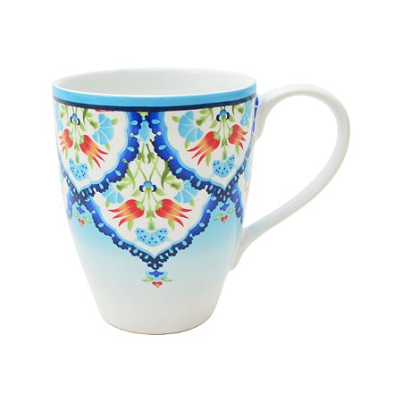 JG DE 6 CANECAS TUNISIA EM PORCELANA 300ML