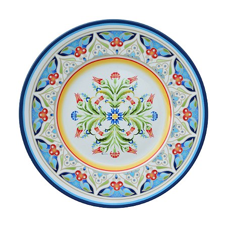 PRATO SOBREMESA TUNISIA EM PORCELANA D22,5CM