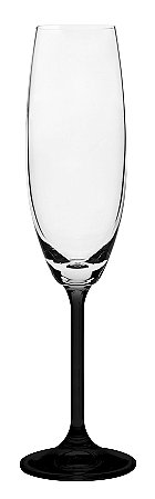 JOGO DE 6 TACAS PARA CHAMPANHE GASTRO EM CRISTAL ECOLOGICO 220ML A24CM BLACK FOOT