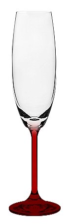 JOGO DE 6 TACAS PARA CHAMPANHE GASTRO EM CRISTAL ECOLOGICO 220ML A24CM RED FOOT