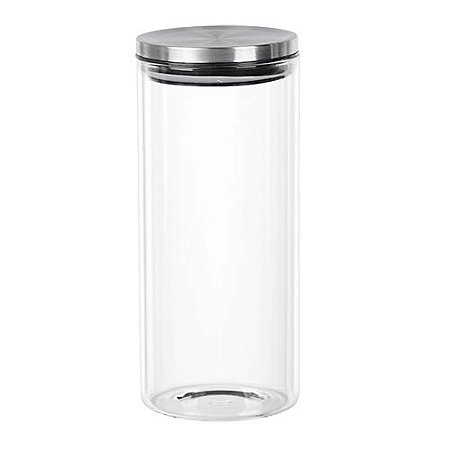 PORTA MANTIMENT VIDRO BOROSSILICAT TAMPA METAL 1,4L 10X22X10