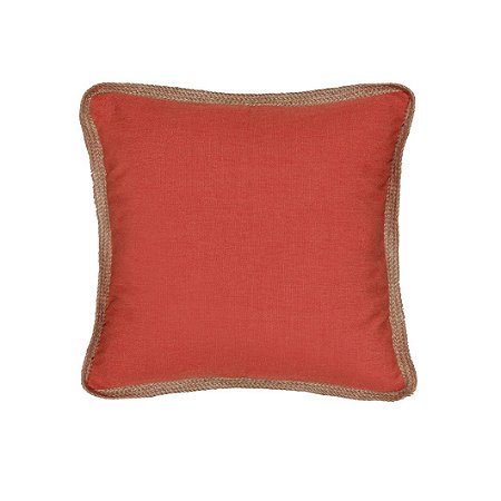 ALMOFADA JUTA EM POLIESTER L45XP45CM COR CORAL
