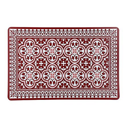 LUGAR AMERICANO PLASTICO AZULEJO L43,5XP28,5CM COR VERMELHO