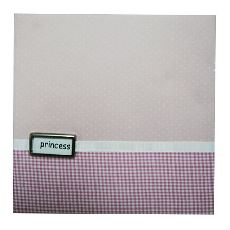 MURAL DE TECIDO ROSA 20X20CM PRINCESS