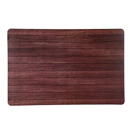 LUGAR AMERICANO EM PLASTICO MADEIRA L43,5XP28,5CM COR MARROM