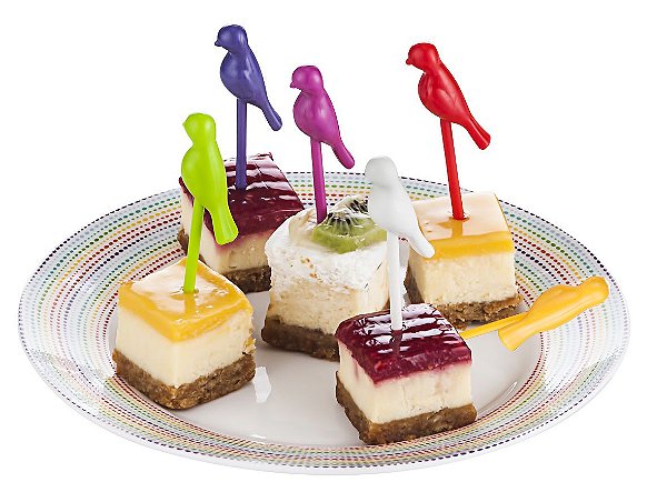 JOGO DE 12 ESPETOS PARA PETISCOS EM PLASTICO