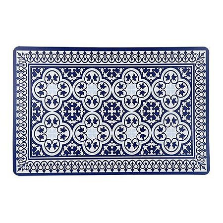 LUGAR AMERICANO EM PLASTICO L43,5XP28,5CM AZULEJO AZUL