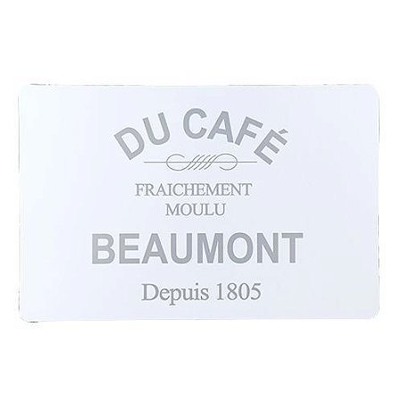 LUGAR AMERICANO EM PLASTICO CAFE L43,5XP28,5CM COR BRANCO