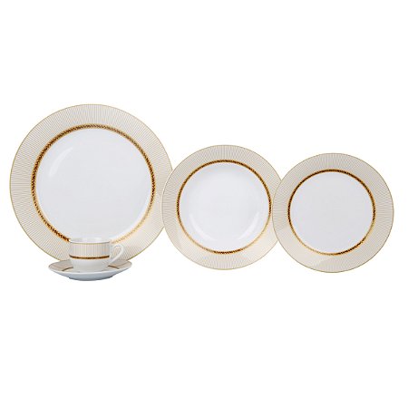 APARELHO JANTAR 30 PECAS ELDORADO EM PORCELANA SUPER WHITE