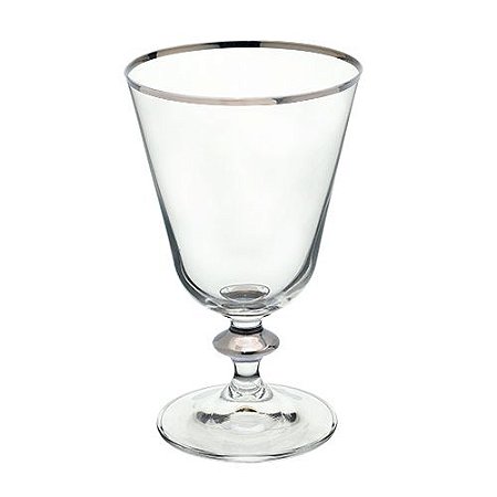 JG 6 TACAS AGUA BELLA PLATINUM CRISTAL ECOLOGICO 350ML 15CM