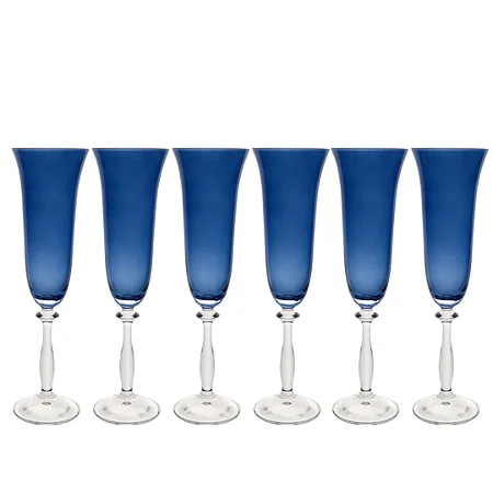 JG DE 6 TAÇAS CHAMPANHE ANGELA EM CRISTAL ECOLÓGICO 190ML