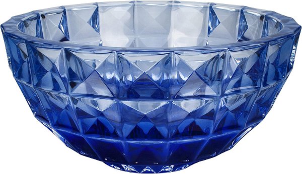 CENTRO MESA DIAMOND CRYSTAL EM CRISTAL ECOLÓGICO 28CM AZUL