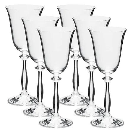 JG 6 TAÇAS VINHO BRANCO ANGELA CRISTAL ECOLÓGICO 185ML