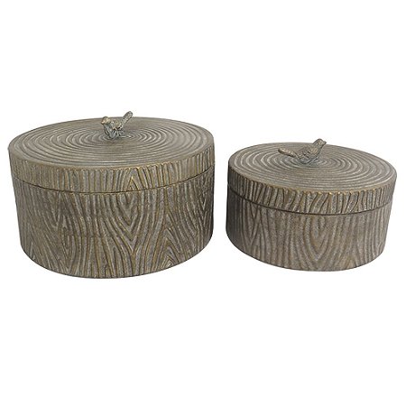 CONJ. DE POTES DE FERRO COM PUXADOR DE PASSARO M:29,5CM X 20