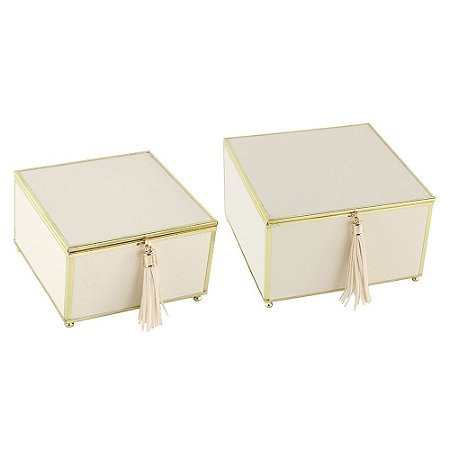 CONJ. DE CAIXAS  2 PCS G  15CM X 16CM 9CM P  20CM X 21CM X 1