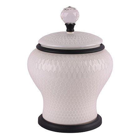 POTE DECORATIVO DE VIDRO 19,5CM X 19,5CM X 27CM