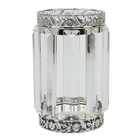 CASTICAL DE METAL E ACRILICO 10,5CM  X 10,5CM X 15,3CM